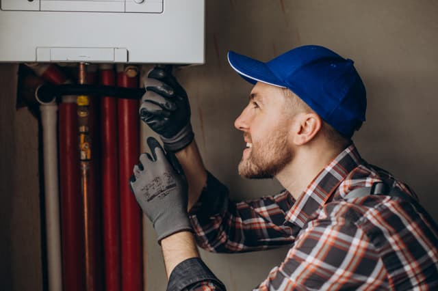 Heating Engineer at Work